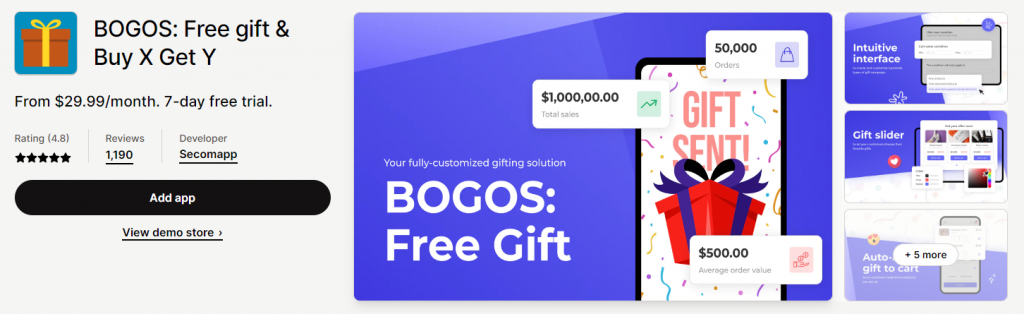Shopify free gift apps