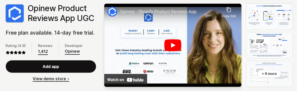 top shopify review app