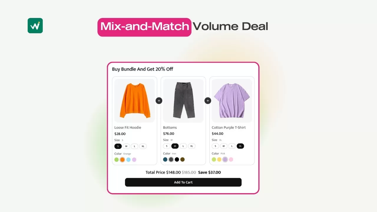Shopify Volume Discount Mix and Match Bundles