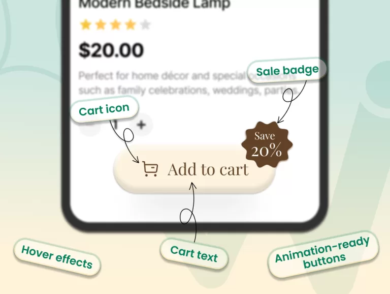 add to cart badges, icons