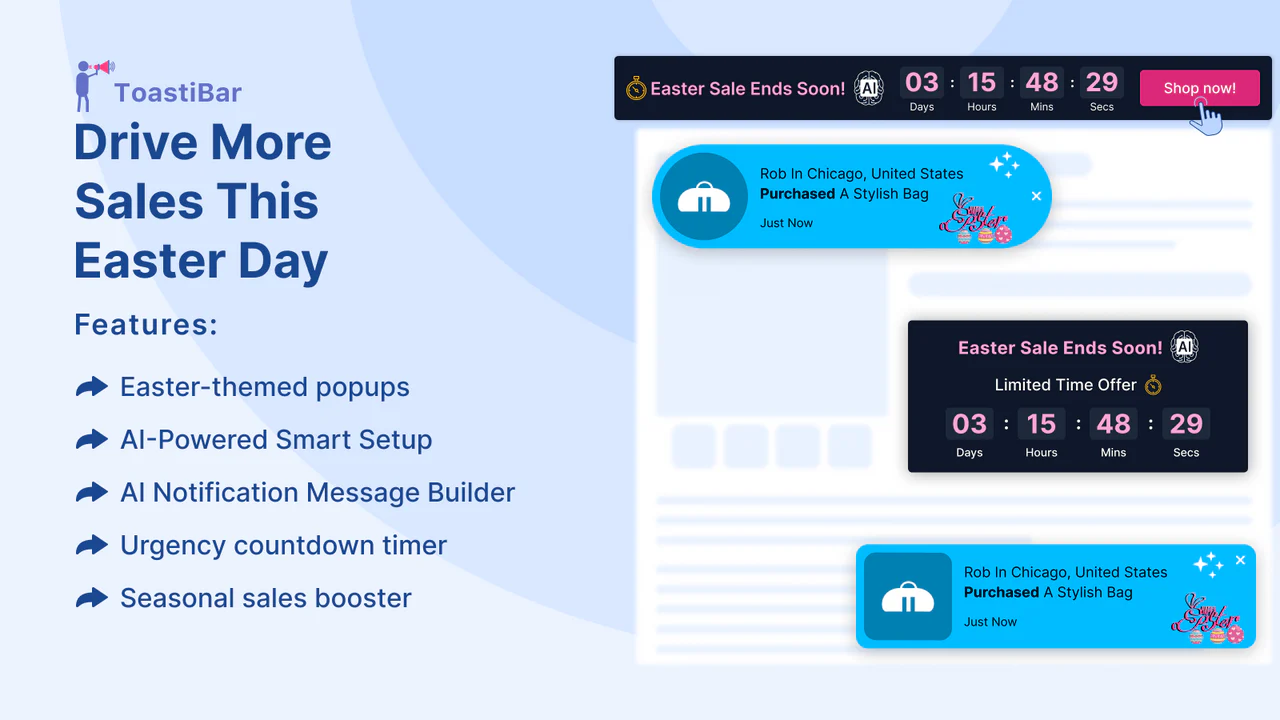 Toastibar Sales Popup & Timers