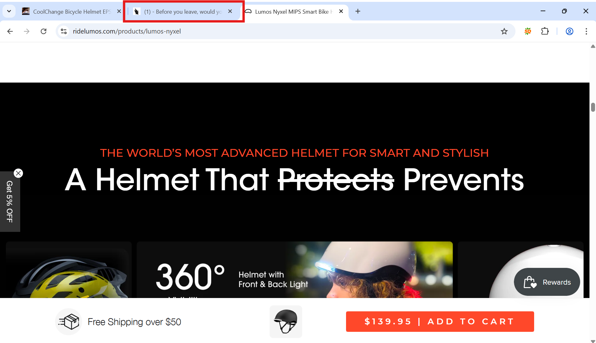 Flashing tab example