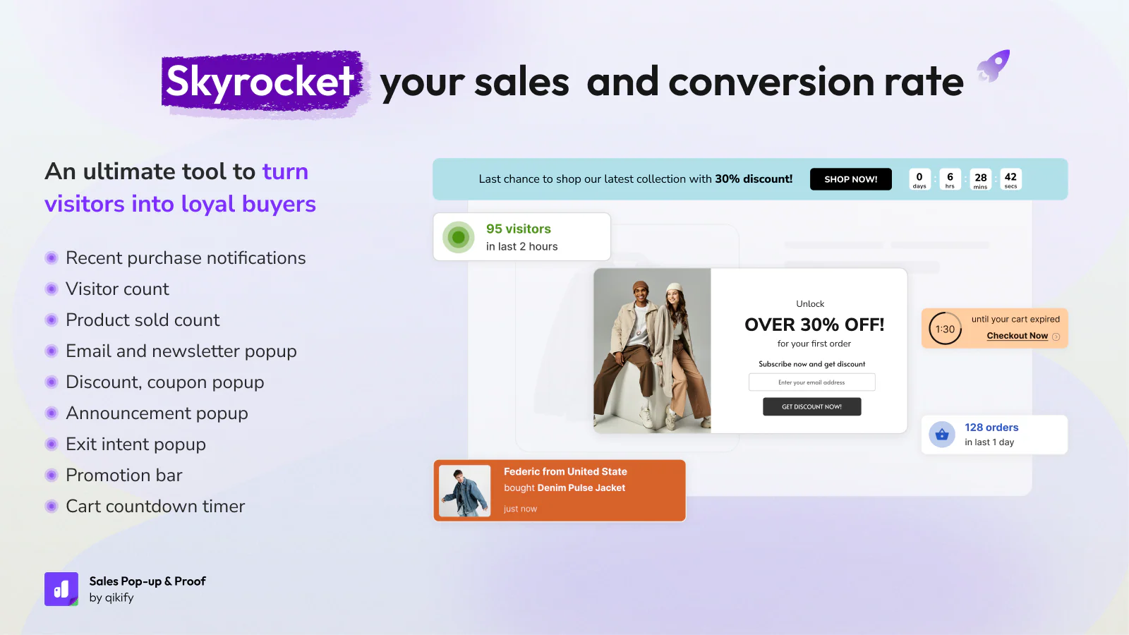 Qikify Sales Pop up & Proof