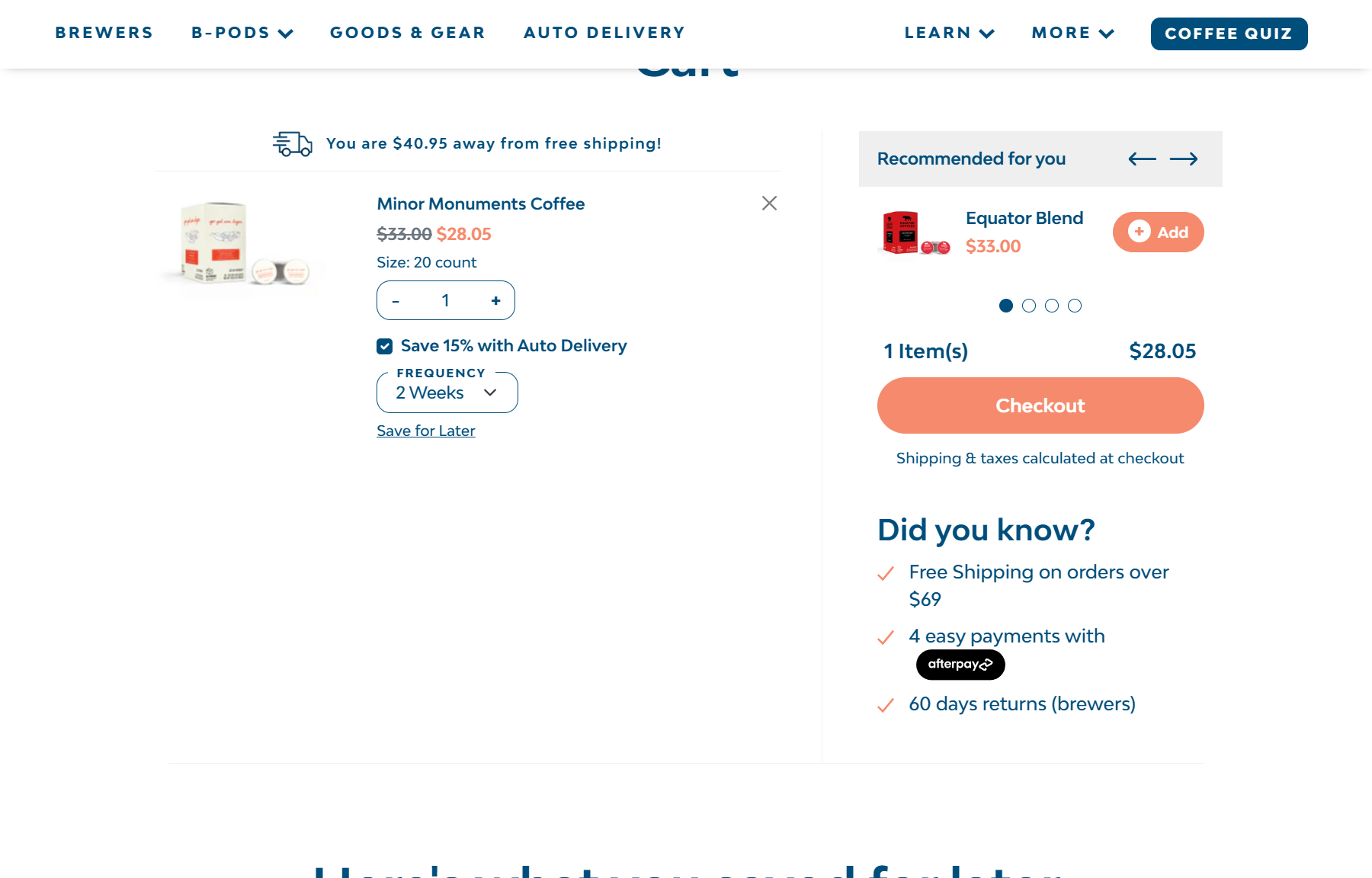 Recurring purchase plans example