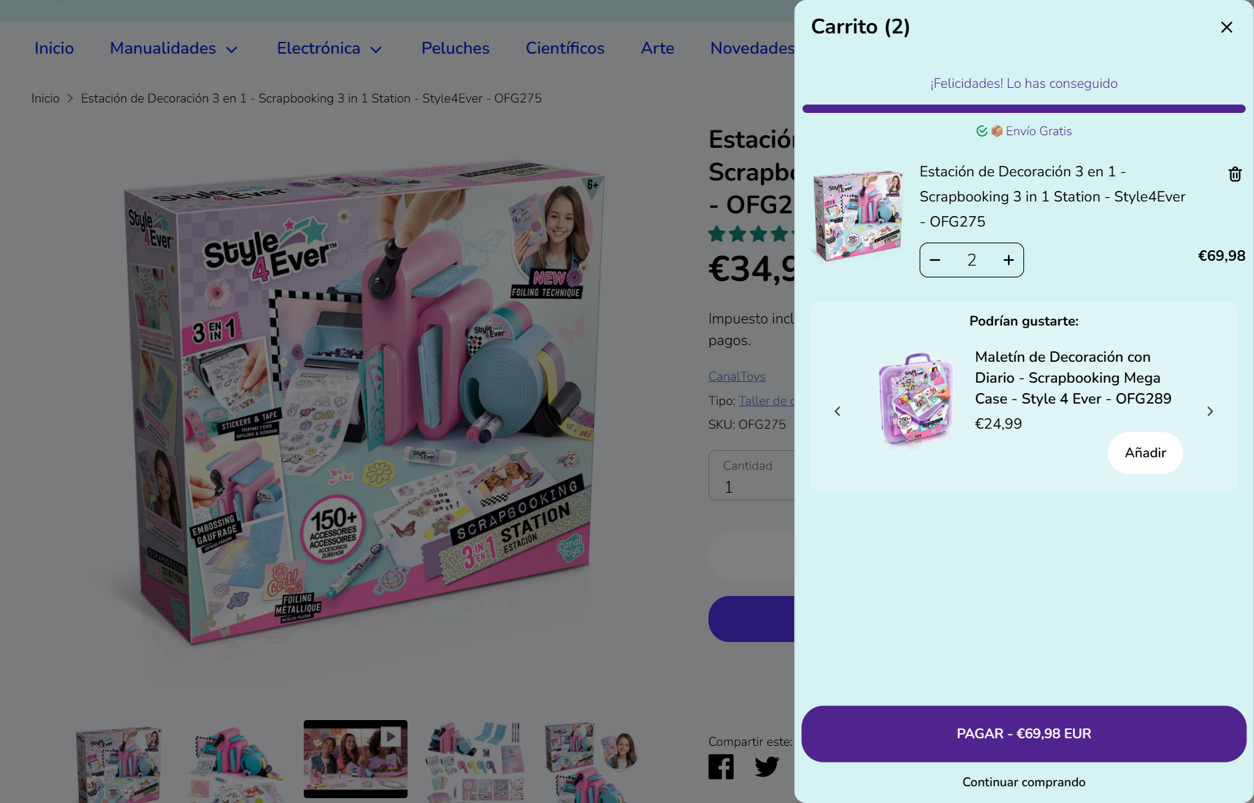 Cart drawer of Canaltoy