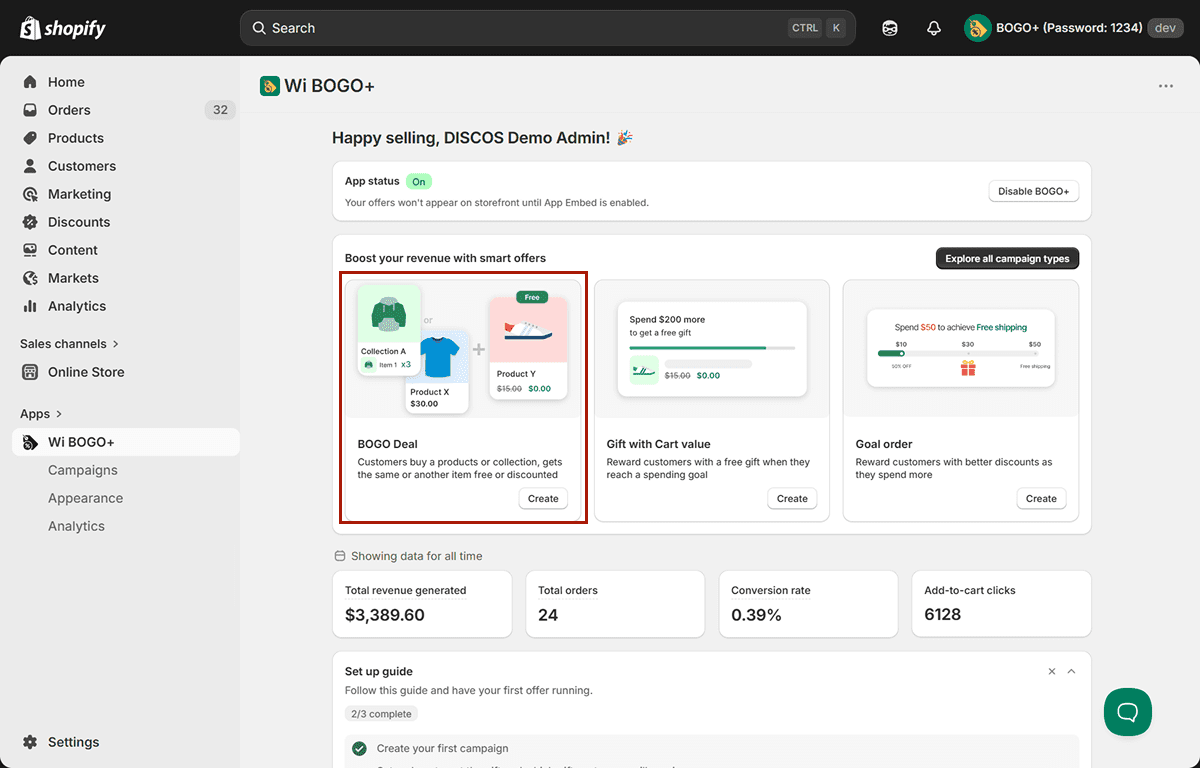 Create A Bogo Campaign