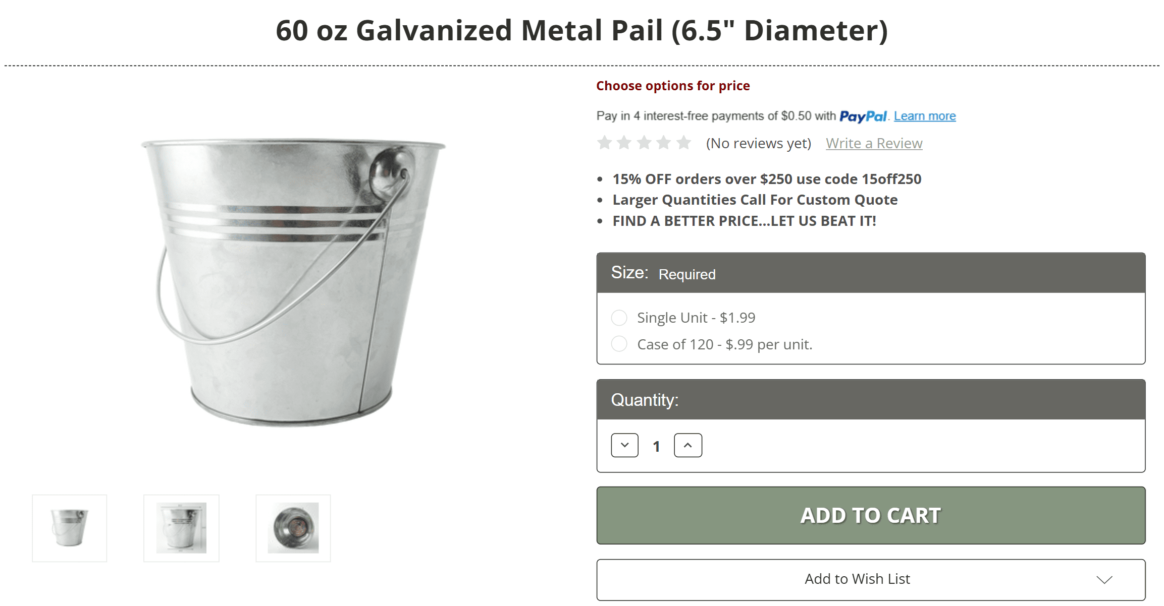 Clearly show conditions to qualify for bulk savings.