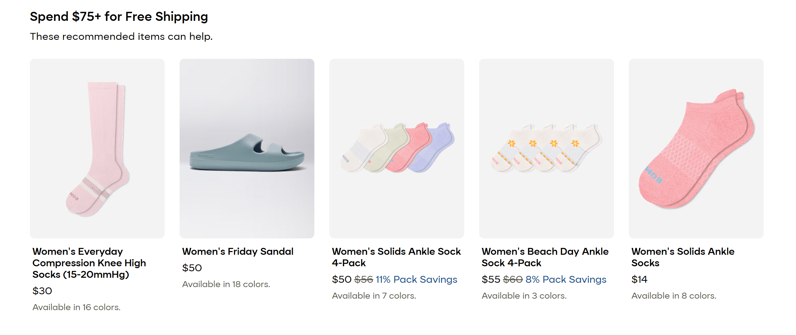 Showing 3-5 most related product add-ons are often enough.