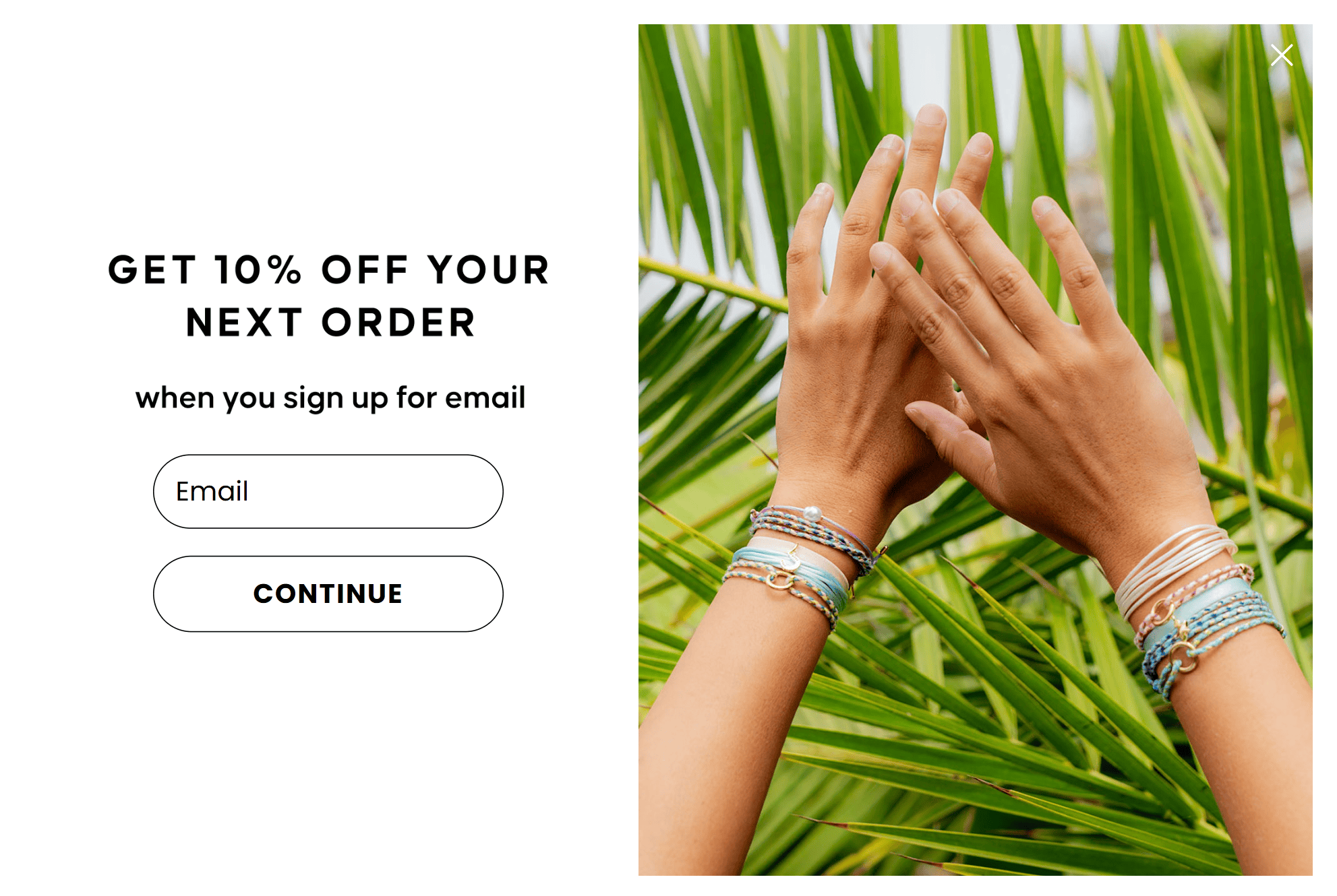 Sign up for email to get discounts.