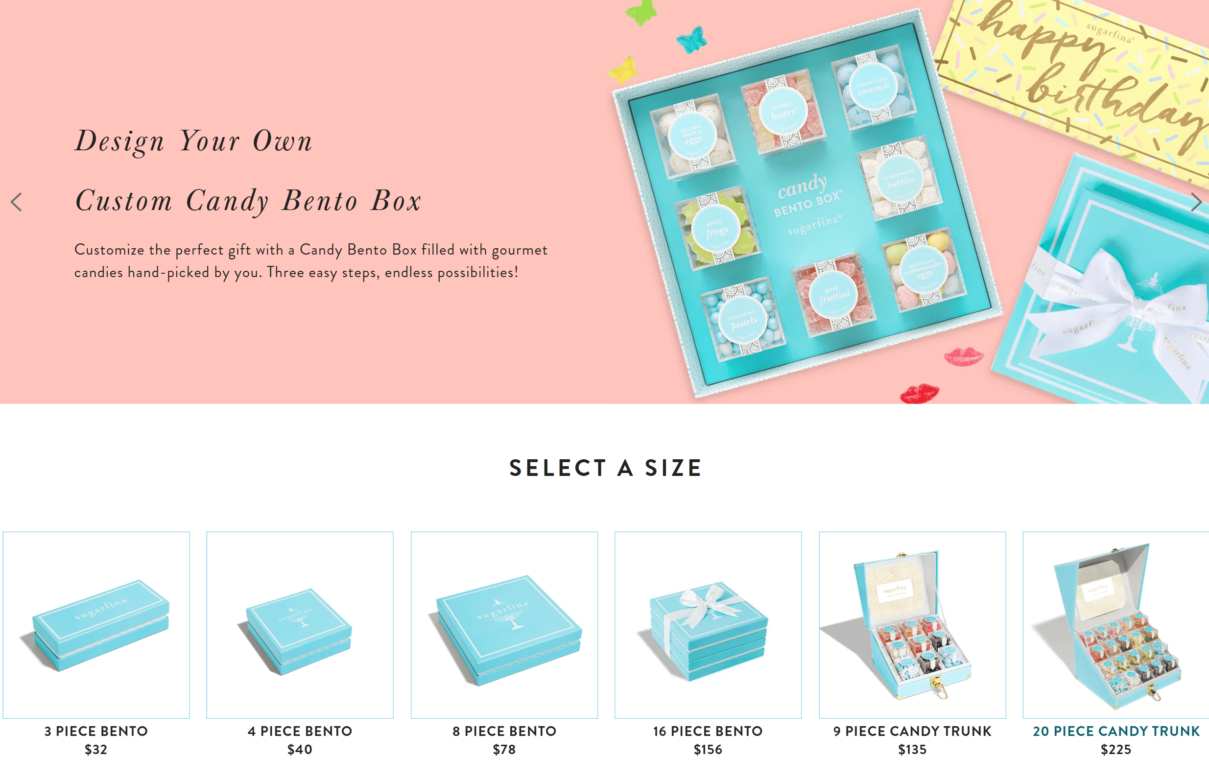 Design a candy gift box for special occasions.