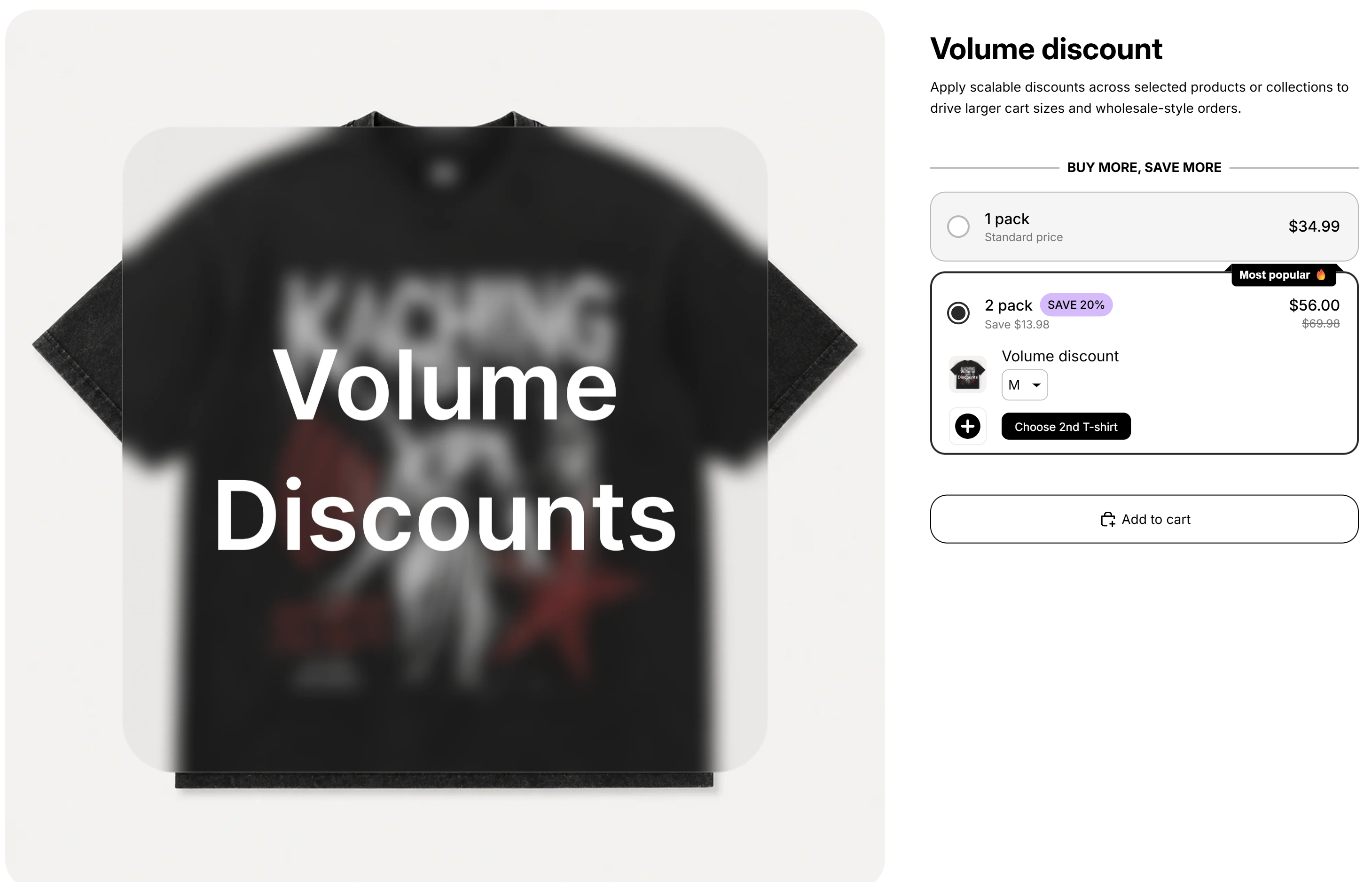 Volume discounts of Kaching Bundles app.